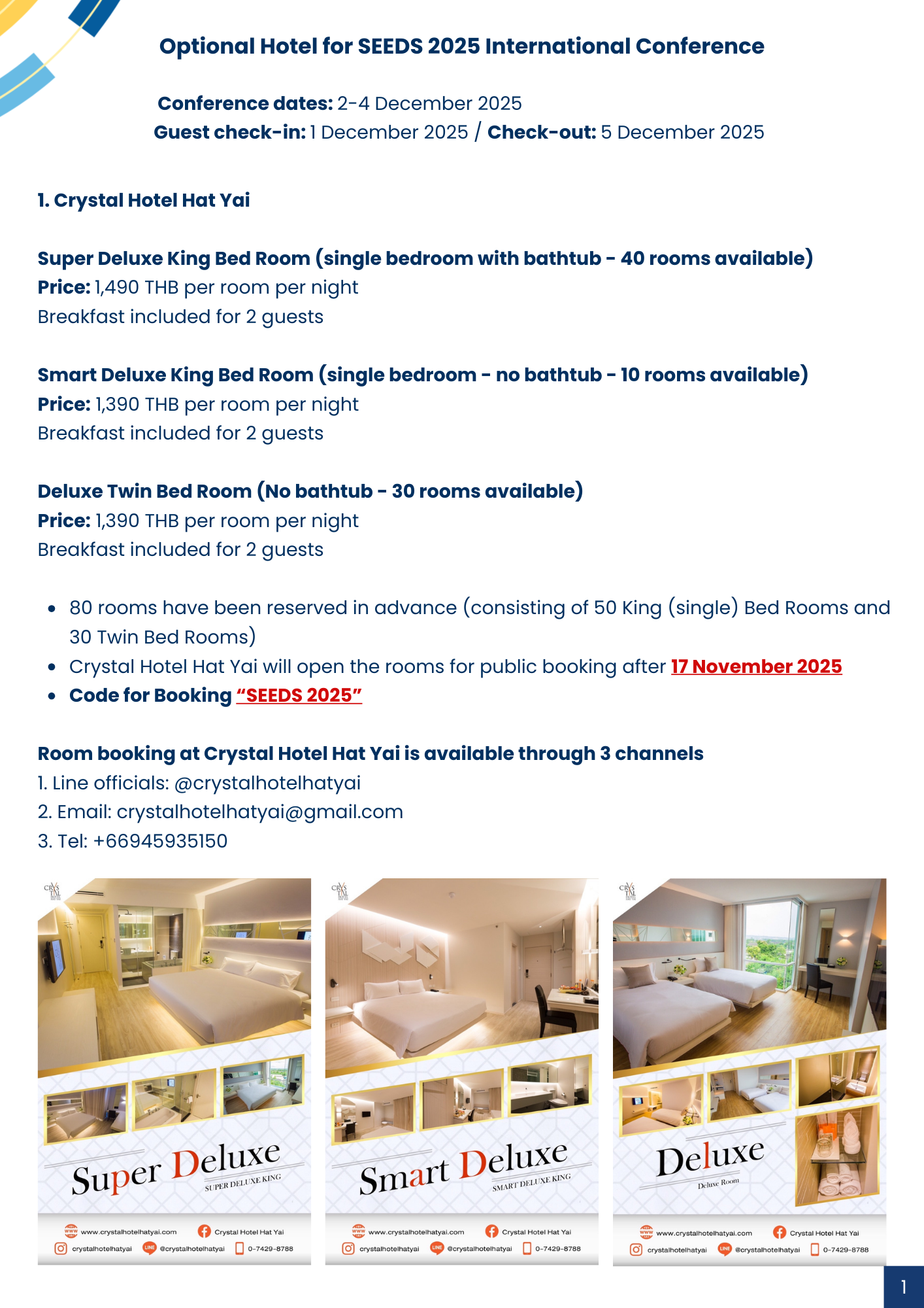 Accommodation Option 1